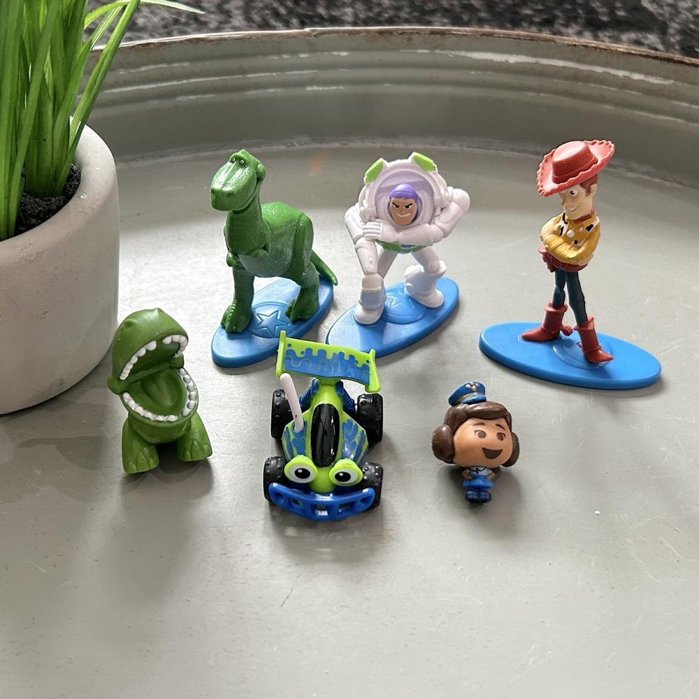 Mattel Disney Toy Story Mini Figures Lot Woody Buzz Rex RC Talking Silly